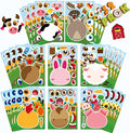 36 Sheets Farm Animal Make a Face Stickers Sheets for Kids, Make Your Own Sticker DIY Farm Animal Stickers for Kids Farm Themed Birthday Party Favor Supplies Craft