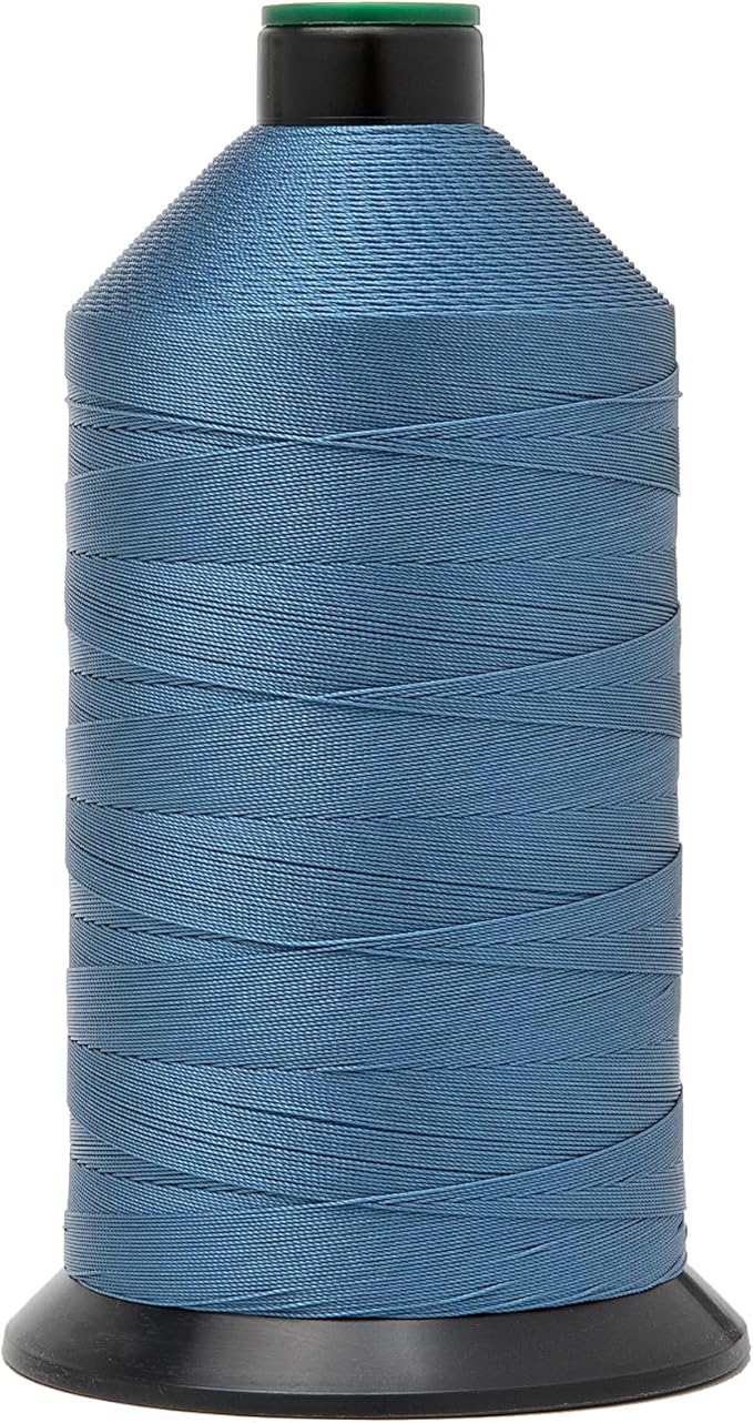 Extra Strong Bonded Nylon Thread #138 Tex135 – 16 OZ, 3000yds, Versatile Stitching Solution for Leather, Upholstery, Canvas Repair and More (Indigo