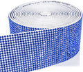 Novani Self Adhesive Rhinestone Ribbon, 1.53 Inch Wide 3 Yards 1 Roll, Royal Blue Crystal Diamond Bling Strips for DIY Crafts, Home Decor, Clothing,Shoes, Car Decoration