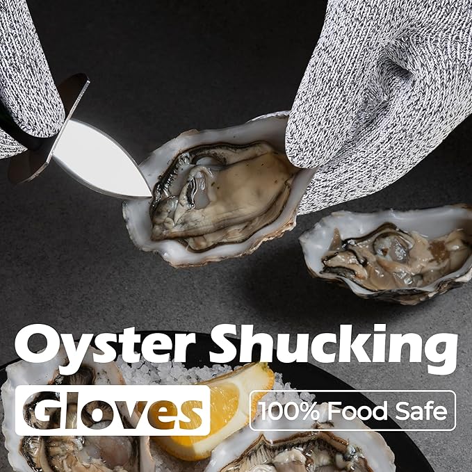 HANDLANDY Cut Resistant Gloves for Adult & Kids, Food Grade Anti-Cut Safety Gloves for Cooking Mandolin Meat Cutting Fishing