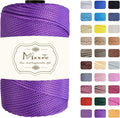 Maxee Premium Polyester Macrame Cord 3 mm × 218 yd,3mm 100% Polypropylene Macrame Cord,Ideal for Crochet, Wall Hangers, Bags, Rugs & DIY Crafts(Deep Purple)