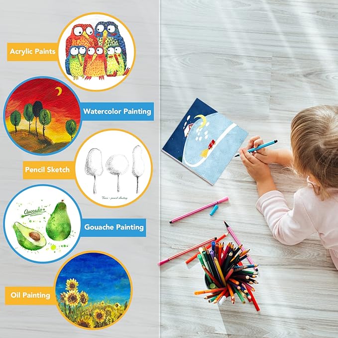 ESRICH Small Canvas Pack of 36, 5x5In Blank Canvases for Painting, Home Decor Projects