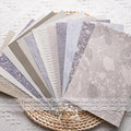 15Pcs Handmade Scrapbook Art Paper Craft Textured Paper Colorful A5 sheet Mesh Special Paper Mix for Scrapbooking Junk Journal Journaling Supplies DIY Materials,5.8x8.2 inches (Grey)