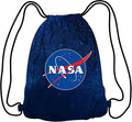 Northcott NASA Logo DIY Drawstring Bag Sewing Kit – Space-Themed Fabric Craft Project for Adults – Includes 24" x 43" Dark Blue Canvas Panel & 12ft Nylon Paracord – Create 17" x 13" Handmade Bag