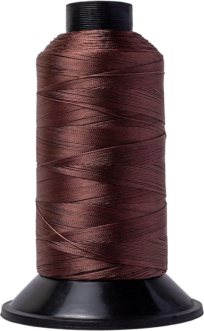 Big Kizzy Brown 1400m Nylon Thread for Hair Extensions, Sew in Human Hair Weft and Wigs - Non-Slip and Comfortable Hold for Hand and Machine Tied Weft