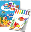 PIRIE Paint with Water Coloring Books for Toddlers | Travel-Friendly Mess-Free | Pre-Printed Pigment Animal Theme (Sea & Land Creatures) | Large Size Art Gift for Kids Ages 3+