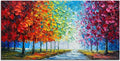 zoinart Colorful Oil Painting on Canvas, Abstract Landscape Wall Art, Texture Painting Wall Art, Modern Wall Painting for Living Room Deco