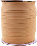 Mandala Crafts 55 Yards 1 Inch Tan Double Fold Bias Tape for Sewing - Bias Binding Tape for Quilting Binding, Hemming, Seam, and Fabric Piping