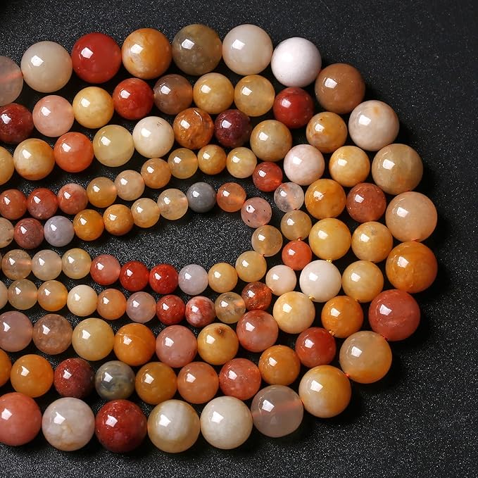 10MM 38PCS Natural Stone Golden Thread Jade Crystal Loose Beads for Jewelry Making DIY Bracelet Necklace 1 Strand 15’’
