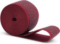 Mandala Crafts 2 Inch Elastic Silicone Gripper Tape for Clothing - 5 Yds Dotted Non Slip Elastic Band for Sewing - Burgundy Silicone Flat Fabric Stretchy Ribbon Straps