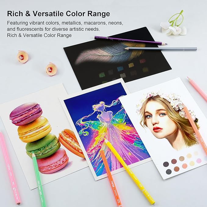 80 Colored Pencils – Professional Color Pencils for Adult Coloring Books,Coloring Pencils with Oil-Based Cores,Soft Core, Art Supplies Gift for Beginners & Adults