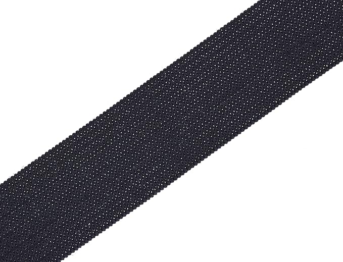 Mandala Crafts Wide 1 Inch Black Elastic Bands Spool for Pants Waistbands Sewing and DIY Crafts, 50 YD Stretchy Flat Fabric Strap Knit Elastic Band for Wig