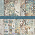 24 Sheets Scrapbook Paper, Vintage Decorative Scrapbook Supplies for Junk Journal Card Making Picture Art Collage DIY 6x6 inches, Astronomy theme