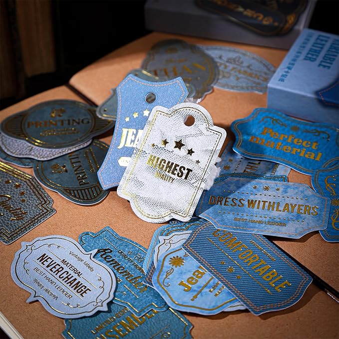 Alideco 120pcs Scrapbook Stickers Vintage Text Label Scrapbooking Junk Journal Crafts Embelishment Decoration Stickers (fangpibiaoqian)