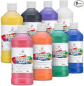 Positive Art Washable Paint for Kids – (8 Colors, 16 oz Each) Made in USA, Non-Toxic Tempera Paint Set – Bulk Classroom Paints for Students, Finger Painting, School Use – 8 Pack