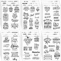 Laumoi 546 Pcs 24 Sheet Scrapbook Stickers Vintage Words Stickers for Journaling Inspirational Nice Words Sentences Waterproof Aesthetic for Family Water Bottles Laptop(Vivid Style)
