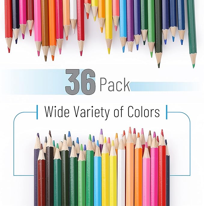 Mr. Pen- Colored Pencils, 36 Pack, Colorful, Soft Core, Color Pencils for Adult Coloring Book and Drawing, Christmas Gift