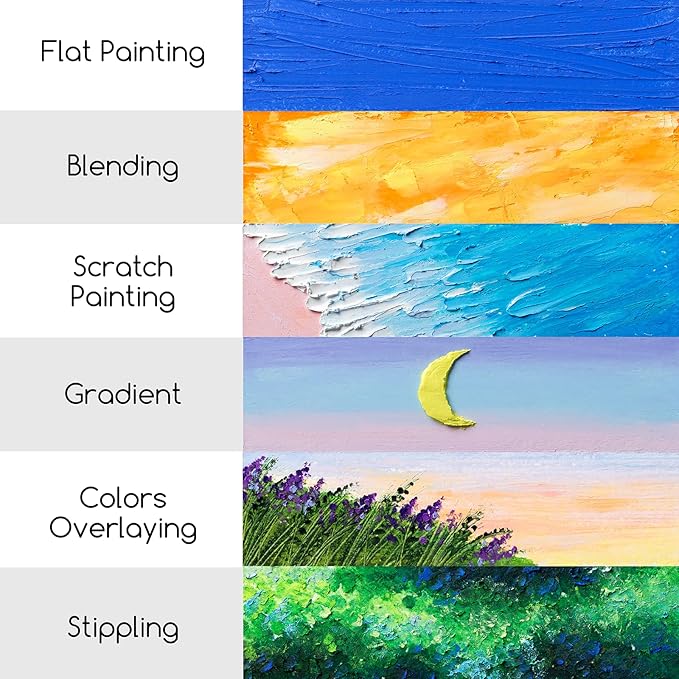 MEEDEN Soft White Oil Pastels: 6 Pcs Oil Pastels for Artists Beginners Adults - Smooth Oil Pastel Crayons for Art Supplies, Painting, Drawing, Blending, Layering, Shading