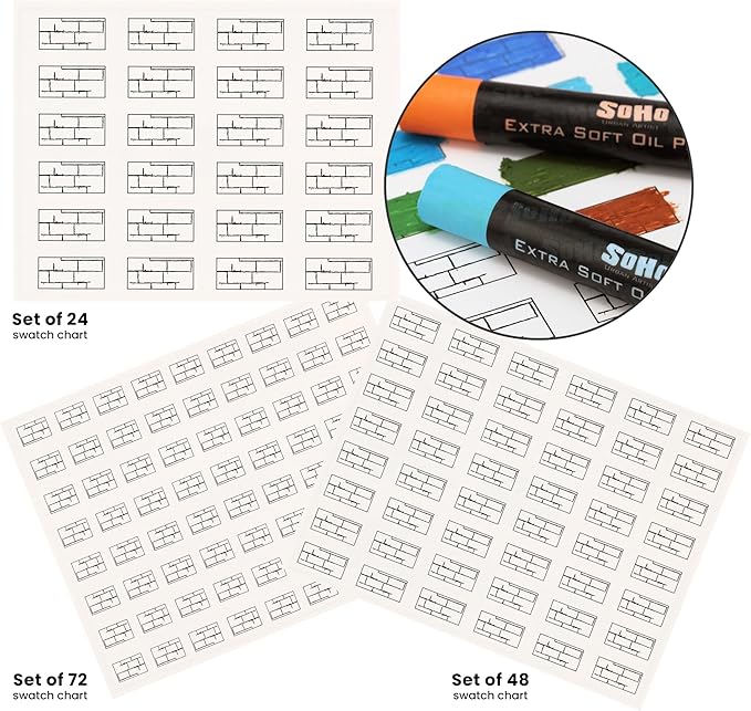 Soho Urban Artist Oil Pastels 52pc Set - Extra Soft, Blendable, Highly Pigmented and Vibrant, Ideal for Artists, Professionals, Students - Suitable for Drawing, Sketching, Layering, and Scraping