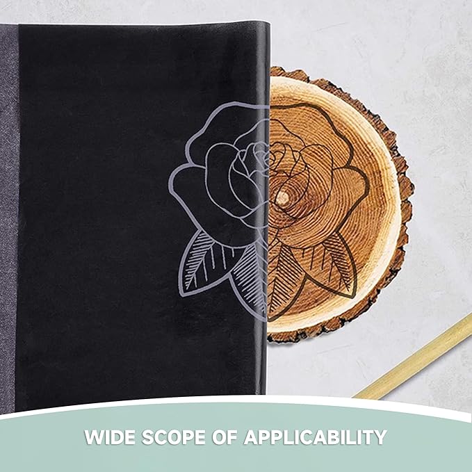 VEOOK 100 Sheets Carbon Paper Sheets, 9"x12" A4 Carbon Transfer Paper, Graphite Paper for DIY Woodworking, Paper, Canvas and Other Art Craft Surfaces(CA-01)