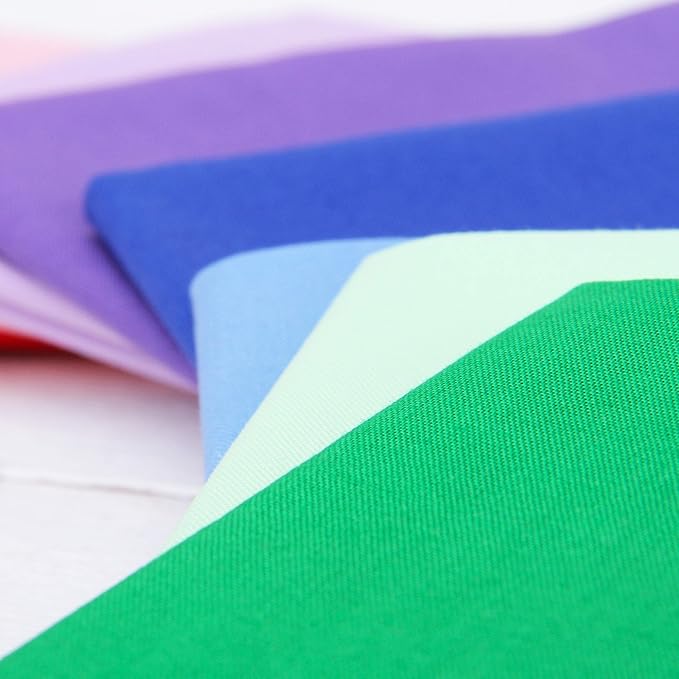 Threadart 12 Fat Quarter Bundle - Rainbow and Pastel Solids 100% Cotton Fabric - Premium 100% Cotton Quilting Fabric - No Duplicates - Full Size Fat Quarters 18"x21"