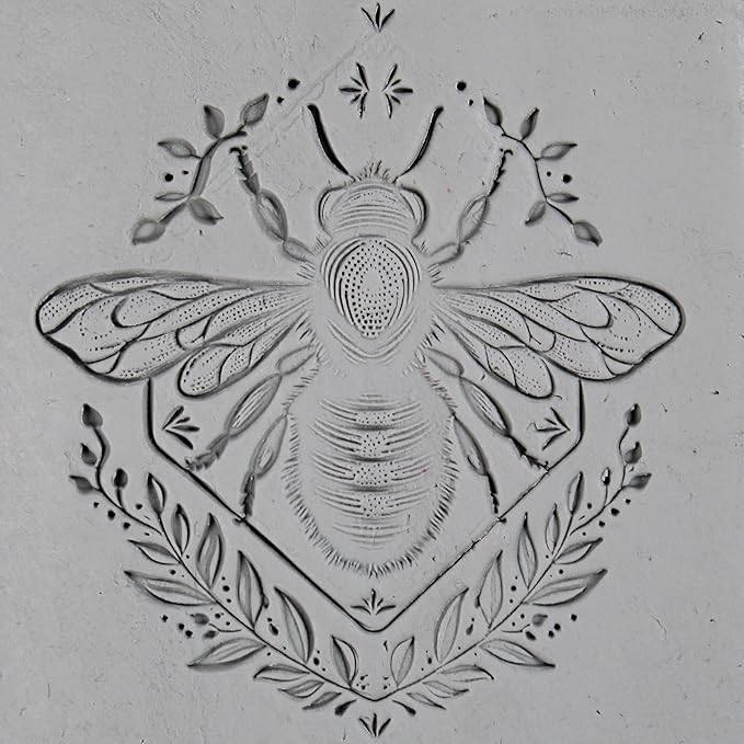 Familiar Insect Collection Clay Texture Rollers 4-Pack (4") - Insect Set #01 - Embossing Pattern Rollers for Polymer & Ceramic Clay, Pottery & Crafts