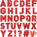 Harloon 232 Pcs 24 Sheets Large Glitter Letter Stickers Big Font Alphabet Letter Self Adhesive Letters Kit Mailbox Stickers for Mailbox Bulletin Boards Classroom Home(Red,4 Inch)