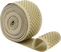 Mandala Crafts 2 Inch Elastic Silicone Gripper Tape for Clothing - 5 Yds Dotted Non Slip Elastic Band for Sewing - Beige Silicone Flat Fabric Stretchy Ribbon Straps