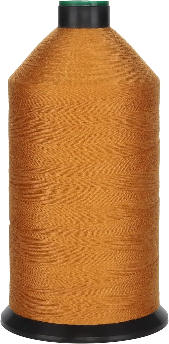 Polyester Corespun Denim Thread Tkt50 Tex60 J30, 8700yds, Suitable Light-Weight Denim Clothing and Home Decor,Mattresses,Curtains(Gold)