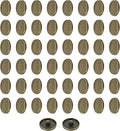 HARFINGTON 50pcs 32L Metal Round Flat Sewing Buttons 20mm Alloy Shank Craft Replacement Button for Men Women Suit Woolen Coat Shirt Trousers Sewing Crafts, Bronze