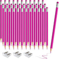 36 PCS Pink Checking Pencils Erasable Colored Pencils with Eraser Pre-Sharpened 2 HB for Checking, Grading, Tests & Office/School Supplies (Pink)