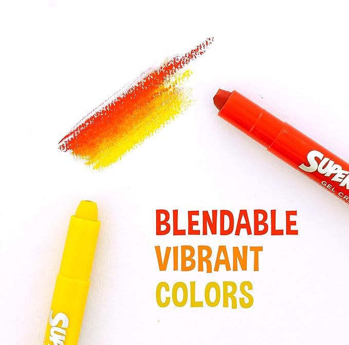 U.S. Art Supply Jumbo Twistable Crayons Set of 36 Colors - Silky Gel Twistable Washable Crayons for Coloring Books, Arts & Crafts, Non Toxic Twist Up Easy Glide - Bright, Bendable, Blendable