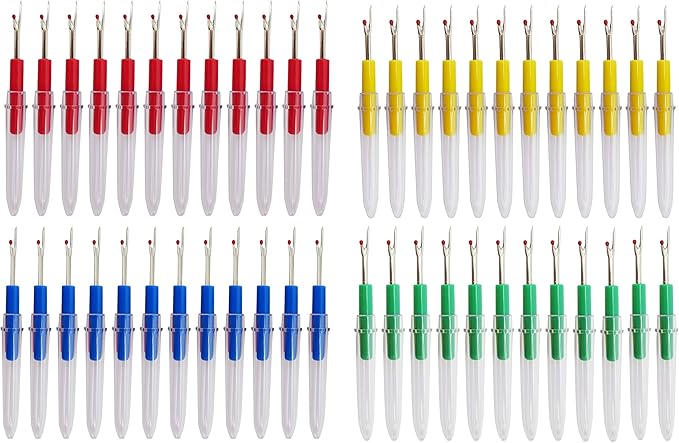 Ouyatoyu 48pcs Colorful Seam Ripper Seam Rippers for Sewing Tool Handy Stitch Ripper Hem Ripper Sewing Stitches Sewing Tools for Opening Removing Seams and Hems