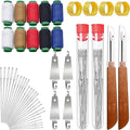 Eliongpu 72Pcs Big Eye Steel Sewing Needles Kit, Stainless Steel Sewing Tool Set, Portable DIY Hand Made Craft Set Threader and Needle Repair Kit for Beginners Hand Sewing