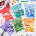 180 Pieces Botanical Colorful Watercolor Branches PET Stickers, 6 Pack Aesthetic Background Decorative Stickers for Scrapbooking, Journaling, Creative Journal Supplies and DIY Crafts