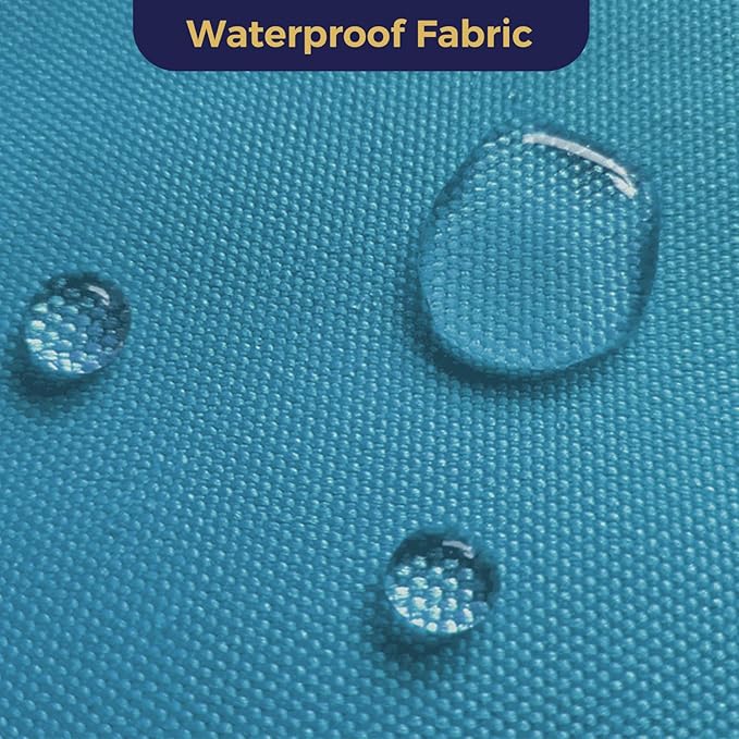 Waterproof Canvas Fabric by The Yard 600D Upholstery Cordura Fabric 58" Wide for Chairs Indoor Outdoor Water Resistant Canvas Polyester Material Sewing DIY Cloth, 3 Yards Cyan Blue