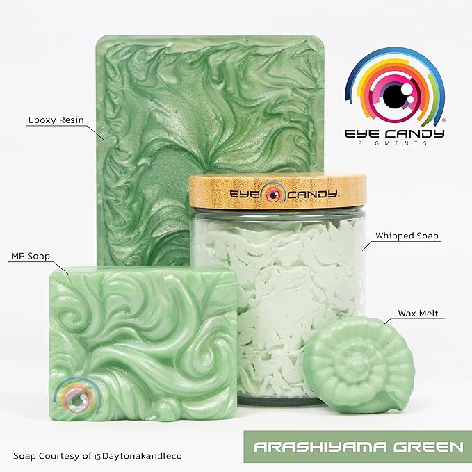 Eye Candy Premium Mica Powder Pigment “Arashiyama Green” (50g) Multipurpose DIY Arts and Crafts Additive | Woodworking, Bath Bombs, Resin, Paint, Epoxy, Soap, Nail Polish (Arashiyama Green, 50G)