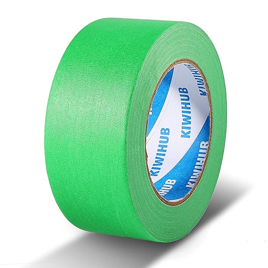 Green Painters Tape,2 inch x 60 Yards x 3 Rolls (180 Yards Total) - Medium Adhesive Masking Tape for Painting,Labeling,DIY Crafting,Decoration and School Projects