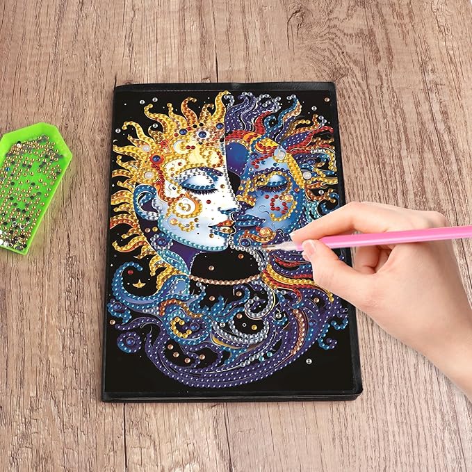 DIY Diamond Painting Notebook Kit, Enchanted World, Special Shaped Diamond Art Notebook Journal Sketchbook for Writing & Drawing