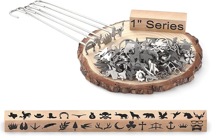 1.2" Custom Wood Branding Iron Personalized for Wood Working, Leather Hats, Steak, BBQ Brander & Bread Logo, Personalized Steak Branding Iron for Food (Small, 044# Hummingbird)