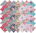 Vintage Floral Charm Packs for Quilting 5 inch - 5x5 Charm Squares Precut Quilting Fabric - 100% Cotton Fabric Squares for Sewing DIY Patchwork (42Pcs) ﻿