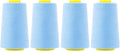 Mandala Crafts 4 Pack of Serger Threads Cones Spools - 40S/2 24000 Yards Polyester Ice Blue Threads for Sergers Machine and Overlock Quilting Sewing Machine