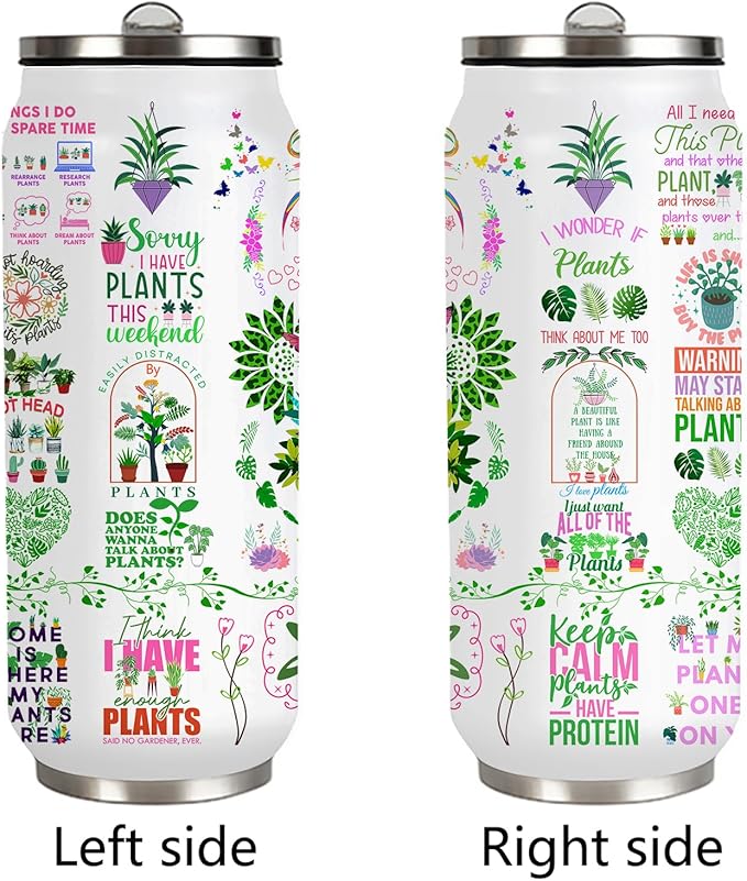 Plant Lover Gifts For Women Garden Stainless Steel Insulated Tumbler With Straw Lid,Funny Gardening Gift For Women,Plantaholic,Plant Lady,Gardeners Tumbler Gifts 17 Oz