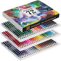 LBW Colored Pencils for Adult Coloring Books, 72 Oil Based Soft Core Professional Color Pencils Set for Artists Beginners Drawing Coloring Sketching Blending