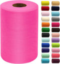 Neon Pink Tulle Fabric Rolls 6 Inch by 100 Yards (300 feet) Fabric Spool Tulle Ribbon for DIY Halloween Tutu Bow Baby Shower Birthday Party Wedding Decorations Christmas Craft Supplies