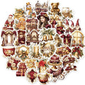 100 Pcs Vintage Christmas Stickers.Waterproof Santa Stickers for Scrapbook Junk Journal Collage DIY Crafts,Vinyl Winter Holiday Stickers for Water Bottles Laptops,Phone Case