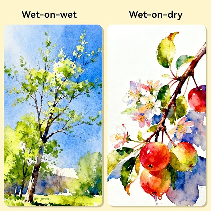 36 Color Solid Watercolor Paint Set with Watercolor Tool Kit (20 watercolor paper, 11 brushes, 1 collapsible water cup and 1 palette) for Beginners, Students & Outdoor Painting