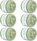 Aeelike Gradient Yarn for Crocheting, Soft Ombré Fairyland Yarn # 3 Light Weight with Vibrant Colors 6 x 100g (3.52 oz) 245m (267 Yards) for DIY Making Colorful Blanket Scarves Hat, Green Gradient