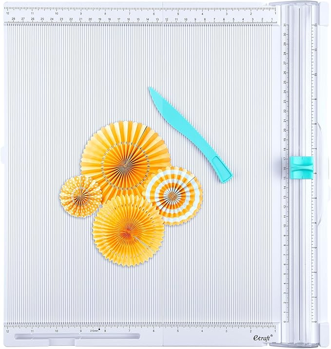 Ecraft Paper trimmer Scoring Board: 12 x12 inch craft paper cutter - folding & Scorer for cover of book & Gift box and Photo etc