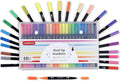 Incraftables Dual Tip Markers (24 Colors) – Adult Coloring, Brush Tip & Fine Tip Markers for Adult Coloring Books, No Bleed Dual Brush for Kids & Adults